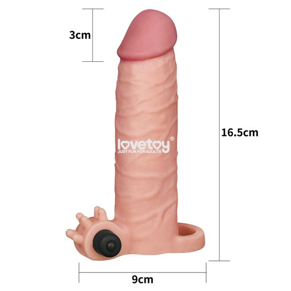 Вібронасадка на член Pleasure X-Tender Vibrating Penis Sleeve Brown #1 Sex Aura | Зображення 1