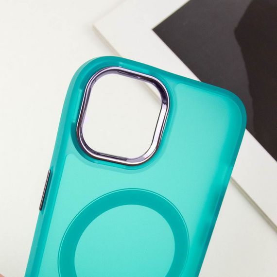 Чохол TPU+PC Lily with MagSafe для Apple iPhone 15 (6.1") Green | Зображення 4