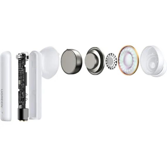 Бездротові навушники UGREEN WS106 HiTune T3 Active Noise-Cancelling Wireless Earbuds (White)(UGR-90206) | Зображення 2