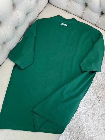 Футболка Vetements Green чоловіча зелена бавовна оверсайз f719 | Зображення 3