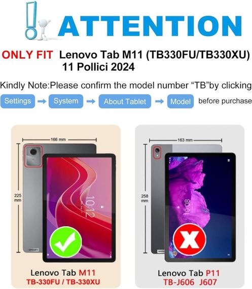 Чохол з Bluetooth клавіатурою для Lenovo Tab M11 2024 11" TB330FU, TB330XU, світло-зелений з тримачем для стилуса QWERTY | Зображення 1