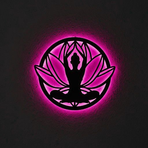 Панно декоративне картина на стіну Лотос LED підсвітка 400х447 acr-p000236 | Зображення 2