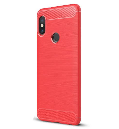 Противоударный бампер PRIMO Carbon Fiber Series для Xiaomi Redmi S2 - Red