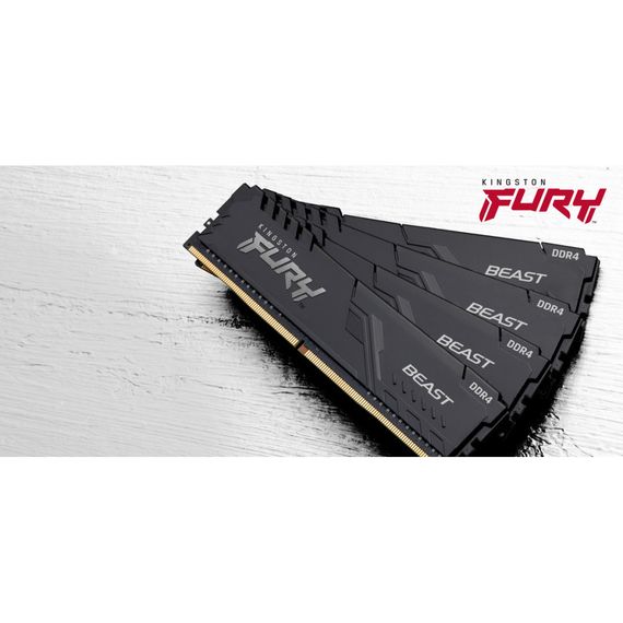 Модуль пам'яті для комп'ютера DDR4 64GB (2x32GB) 3200 MHz Fury Beast Black Kingston Fury (ex.HyperX) (KF432C16BBK2/64) | Зображення 4