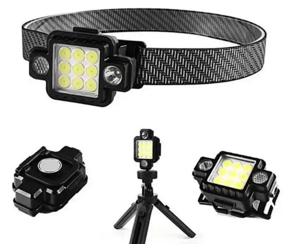 Фонарь налобный яркий аккумуляторный RB-132 TM-G2 LED COB с магнитом | Зображення 1