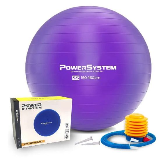 М'яч для фітнесу (фітбол) Power System PS-4011 Ø55 cm PRO Gymball Purple (PS-4011_55cm_Purple)