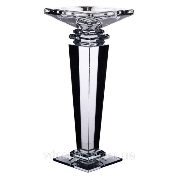 Подсвечник стеклянный на высокой ножке 9.5×9.5×24 см декоративный прозрачный HP-4-54L