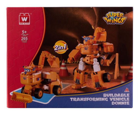 Конструктор-трансформер Super Wings Small Blocks 2-in-1 Buildable Transforming Vehicle Donnie, Донни (EU385007) | Зображення 6