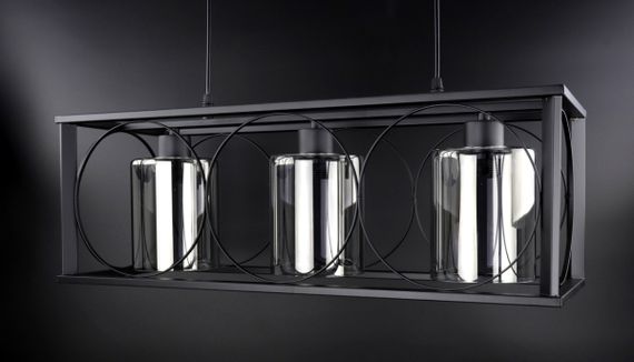 Люстра підвісна LOFT на 3 лампочки 25052 Чорний 35-100х24х63 см. | Зображення 1