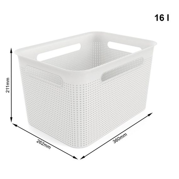 Кошик для зберігання Rotho (Рото) Brisen 16 л (10239) Білий | Зображення 1