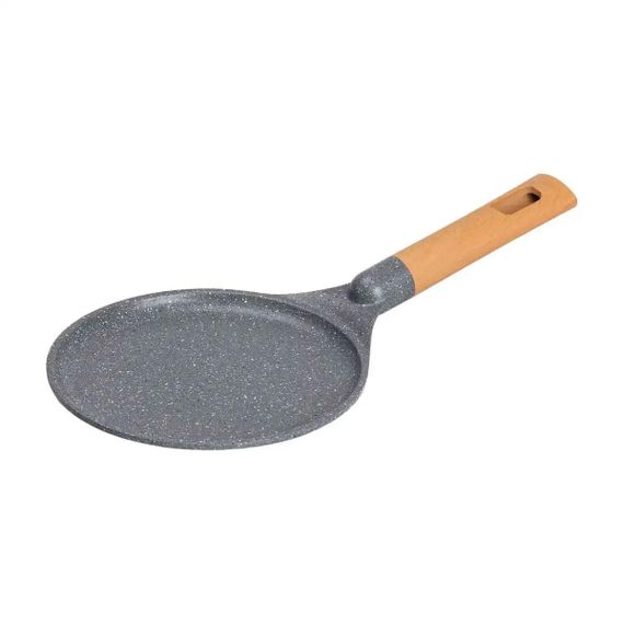 Алюминиевая блинная сковорода с мраморным антипригарным покрытием Ø 20 см, толстое дно MGC серый HP-4-426G