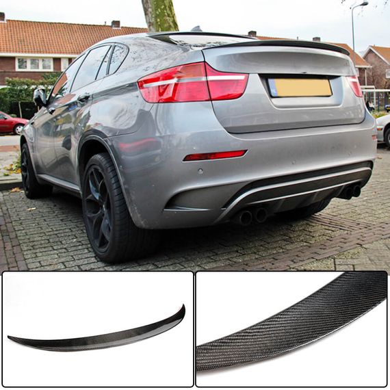 Спойлер крышки багажника Карбон V1 для BMW X6 E-71 2008-2014 гг | Зображення 5