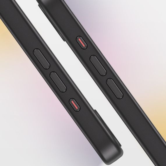 TPU+PC чохол Metal Buttons with MagSafe Colorful для Apple iPhone 16e (6.1") Чорний / Black | Зображення 4