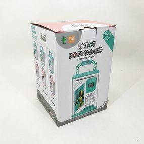 Копилка-сейф ROBOT BODYGUARD с кодовым замком отпечатком пальца и купюроприемником. FA-116 Цвет: голубой