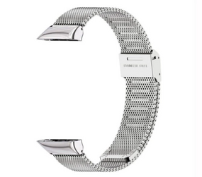 Миланский металлический ремешок Mijobs для фитнес браслета Huawei Honor Band 6 - Silver