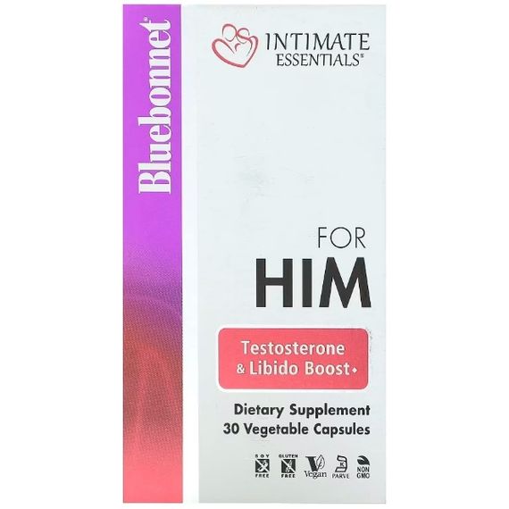 Тестостероновий комплекс Bluebonnet Nutrition Intimate Essentials For Him Testosterone & Libido Boost 30 Veg Caps