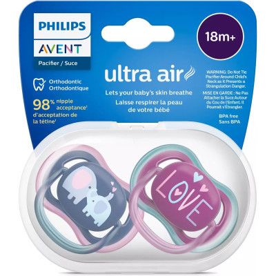 Пустышка Philips AVENT Ultra Air, 18+ міс., 2шт (SCF349/22) | Зображення 2