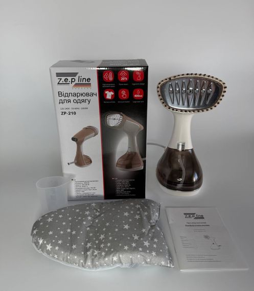 Відпарювач вертикальний ручний для одягу Zepline ZP-210-Beige 2000 Вт бежевий | Зображення 2