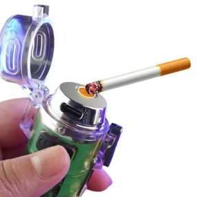 Фонарь зажигалка аккумуляторный white+red+RGB 8811-COB Прозрачный