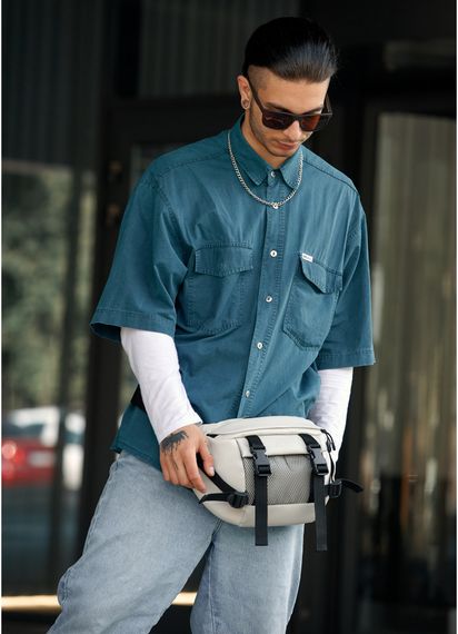 Чоловіча сумка бананка Sambag Dynamicdart сіра 38 × 21 × 7 см (80411030m) | Зображення 7