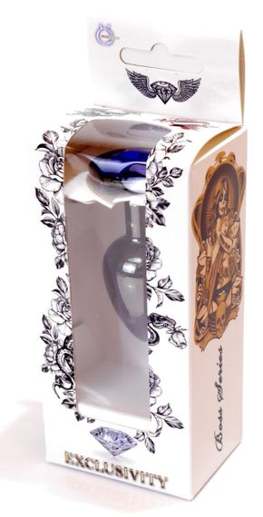 Анальний затор Boss Series - Jewellery Dark Silver PLUG Dark Blue S, BS6400032 Sex Aura | Зображення 6