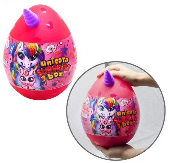Набір для творчості в яйці "Unicorn Surprise Box" USB-01-01U для дівчинки  Рожевий