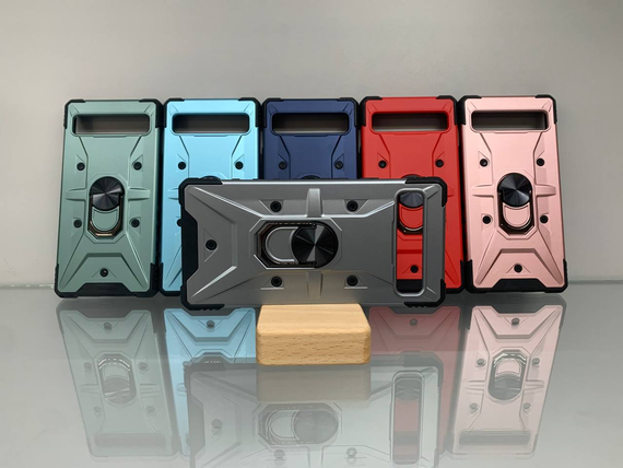 Google Pixel 7 Pro сірий протиударний Чохол накладка Ring Magnet з кільцем