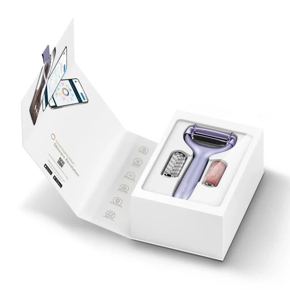 Ролик для голкової мезотерапії обличчя та тіла GESKE MicroNeedle Face&Body Roller 9в1 turquoise, Фіолетовий | Зображення 8