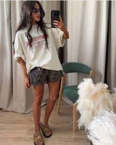 Футболка жіноча з принтом повсякденна XL Білий