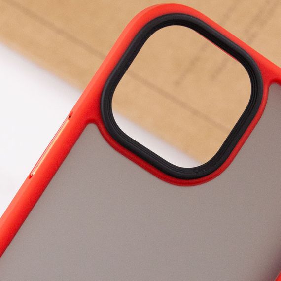 TPU+PC чохол Metal Buttons для Apple iPhone 13 (6.1") TPU+PC, Червоний | Зображення 4