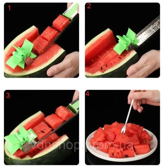 Пристрої для нарізки кавуна та дині SUNROZ Watermelon Slicer ніж-слайсер Зелений | Зображення 3