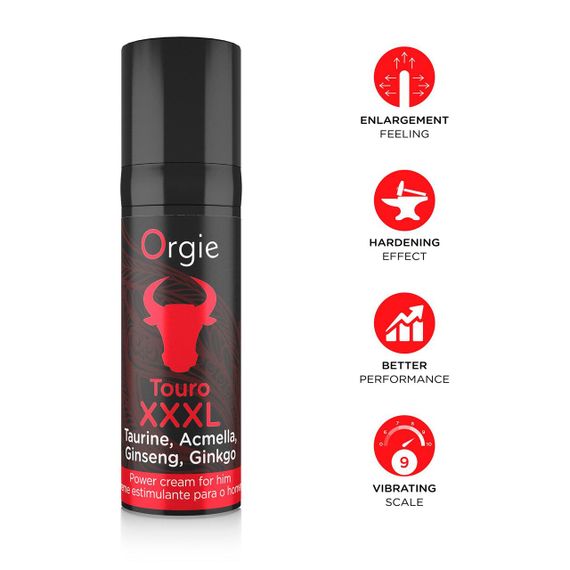Крем для посилення ерекції Orgie Touro XXXL Power Cream, 15 мл, з ефектом вібрації sexstyle | Зображення 2