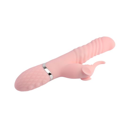 Вібратор подвійний рельєфний Chisa Aphrovibe з кульками, що обертаються, і слоником стимулятором Sex Aura | Зображення 3