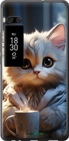 Чохол на Meizu Pro 7 Plus Білий кіт "5646u-1131-2448"