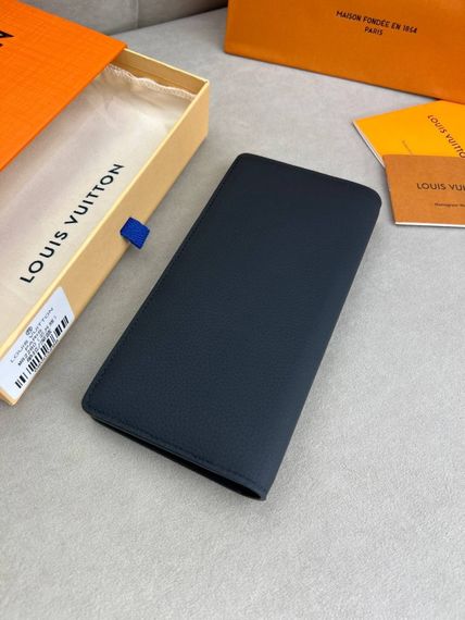 Гаманець чорний Louis Vuitton Brazza Aerogram Black k422 | Зображення 4