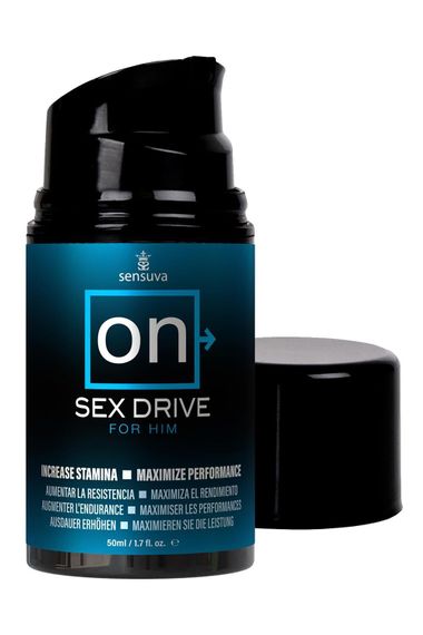 Крем для повышения либидо у мужчин Sensuva ON Sex Drive for Him 50 мл, с натуральными экстрактами | Зображення 1