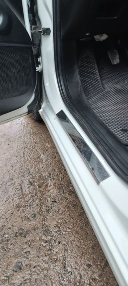 Накладки на пороги Carmos V1 Aegea (4 шт, нерж) для Fiat Tipo 2016-2024 гг | Зображення 2