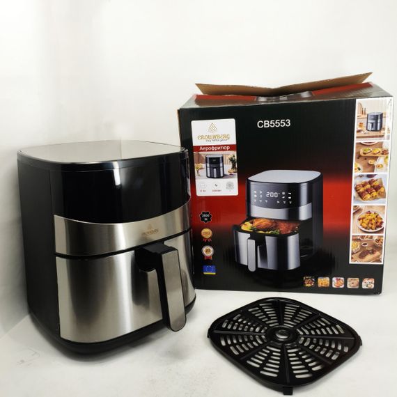 Аерофритюрниця для приготування на повітрі Crownberg CB-5553 6.5Л 1600Вт, Домашня фритюрниця настільна FP-93 | Зображення 8