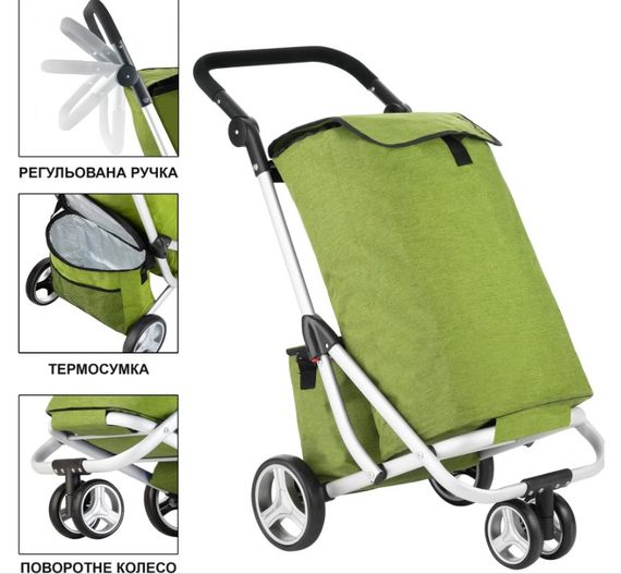 Сумка-візок ShoppingCruiser 3 Wheels Green (650071) | Зображення 3