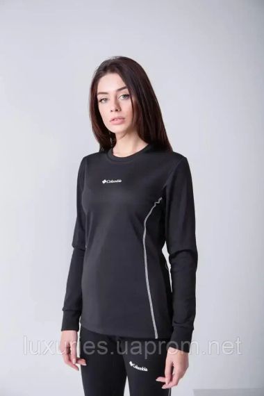 Термобілизна жіноча Columbia зимова чорна термоілизна Коламбія на флісі жіночий комплект термобія + рукавички XL | Зображення 5