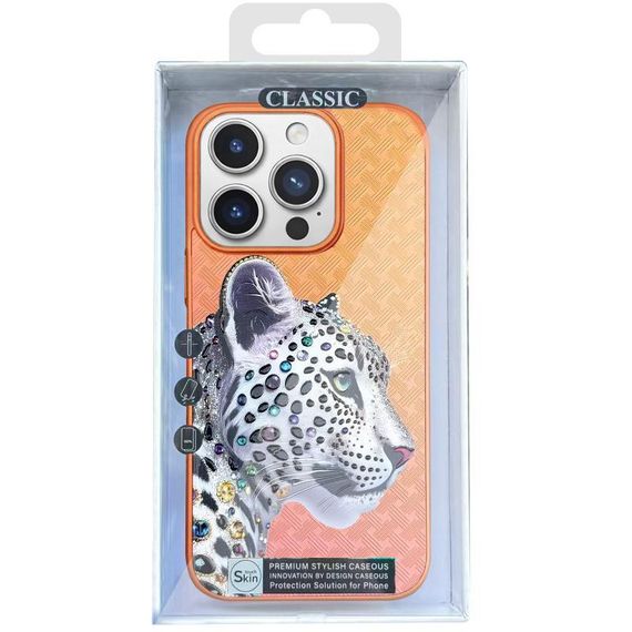 Чехол TPU+PC Crystal Hunt with MagSafe для Apple iPhone 16 Pro (6.3") Orange | Зображення 1
