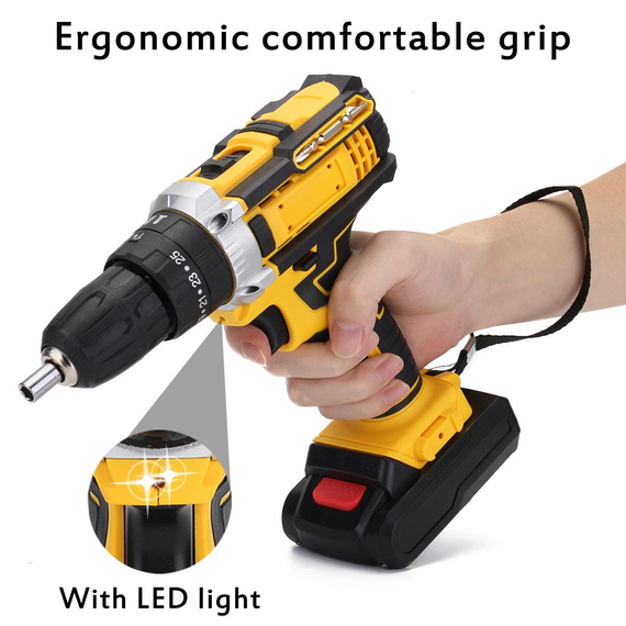 Акумуляторна дрель в чемодані з 2 аккумуляторами XPRO Power Drill 1344-1, чорний (42650-1344-1_861) | Зображення 7
