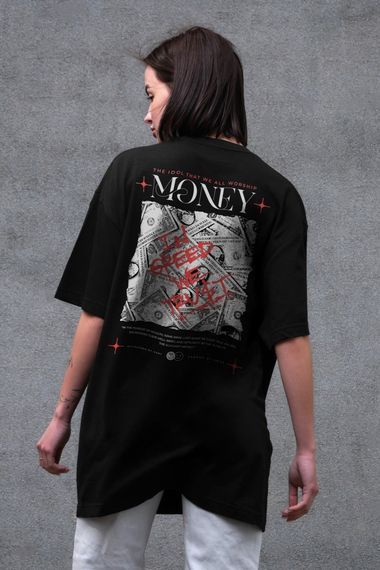 Оверсайз футболка з принтом Without Money Grafity Black | Зображення 2
