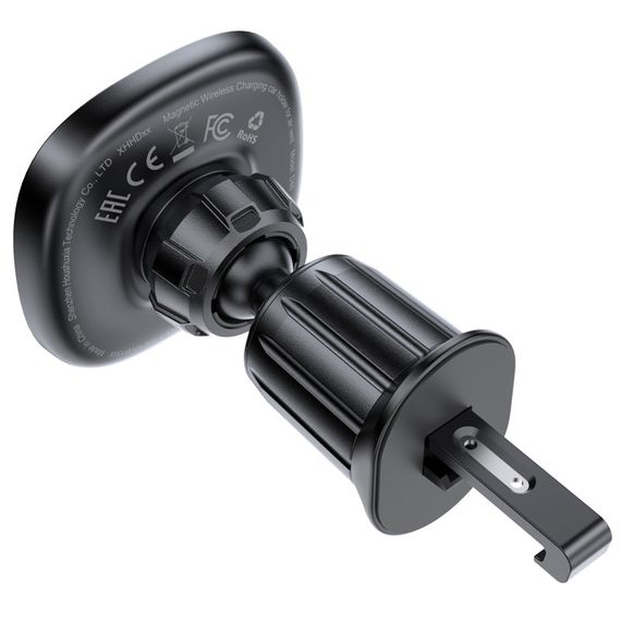 Автодержатель с БЗУ Acefast D46 QI2 Magnetic Charging 15W (air outlet) Black | Зображення 4