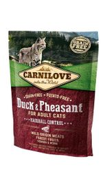 Сухой корм Carnilove Cat Duck & Pheasant Hairball Control 0.4 кг с уткой и фазаном для выведения комков шерсти
