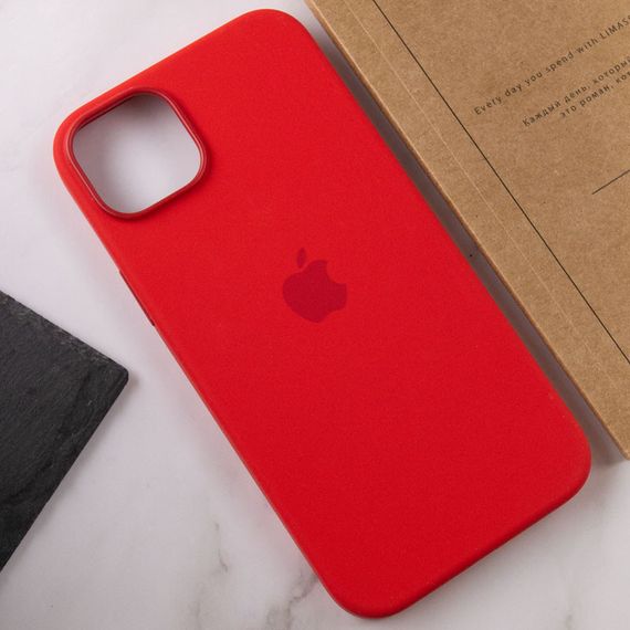 Чохол Silicone case (AAA) with Magsafe для Apple iPhone 14 (6.1") Червоний / Red | Зображення 6