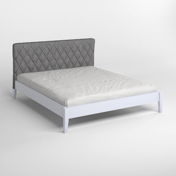 Двоспальне дерев&#039;яне ліжко Mebigrand Венеція ДК Сіро-блакитний (S2010R80B)/Аляска 93 (Сірий) 140х190 см (MBG-5525) | Зображення 1