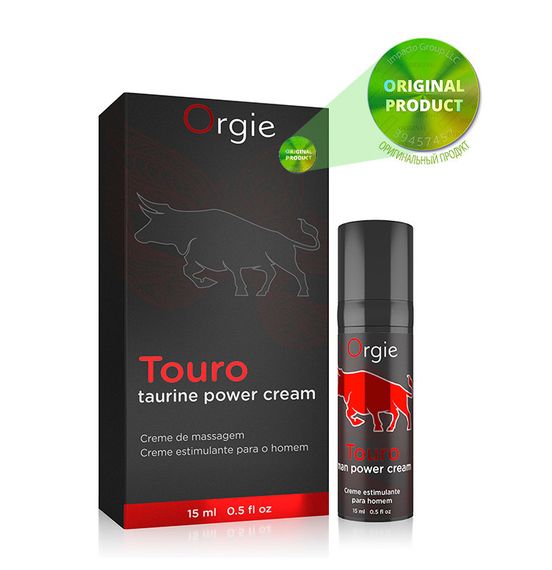 Крем для посилення ерекції TOURO, 15 мл. з таурином і гінкго білоба ORGIE (Бразилія-Португалія)