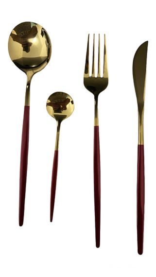 Набір столових приборів Kitchen бордовий | Зображення 3