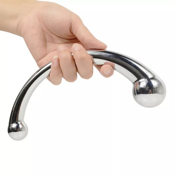 Двосторонній металевий фалоімітатор у формі дуги (розмір L) | Зображення 8